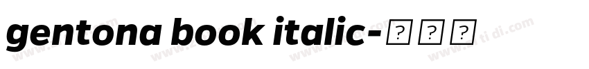 gentona book italic字体转换